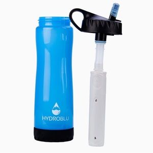 HydroBlu Clear Flow Water Bottle and Filter Combo NWT